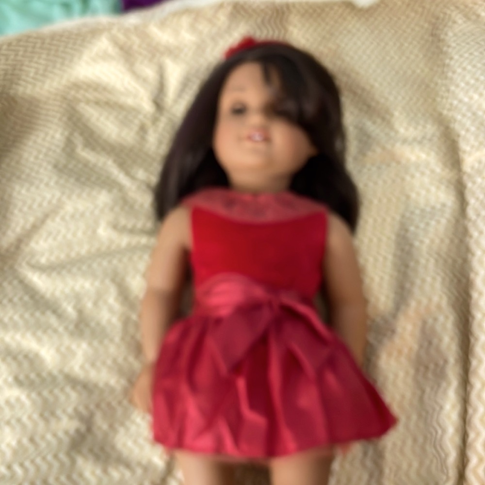 American Girl doll Red christmas dress
